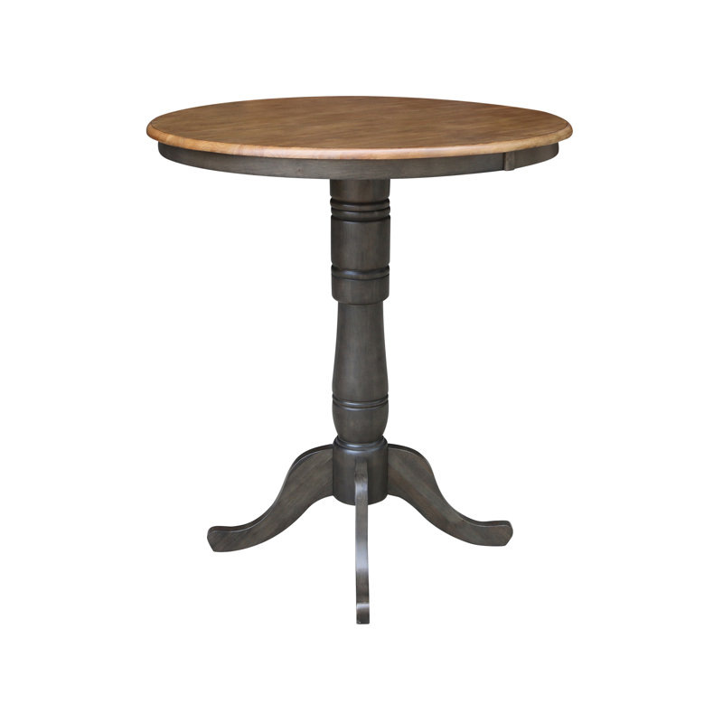 Mosteller Solid Wood Dining Table, Hickory/Washed Coal, 42" H x 36" W x 36" W