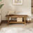 Solid Reclaimed Wood Bench with Shelf-719004248