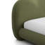 Structure de lit grand format, couleur olive, revêtement Boucle, design contemporain, stable