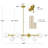 7-Light Glass Globe Modern Gold Linear Chandelier for Dining Room-363634768