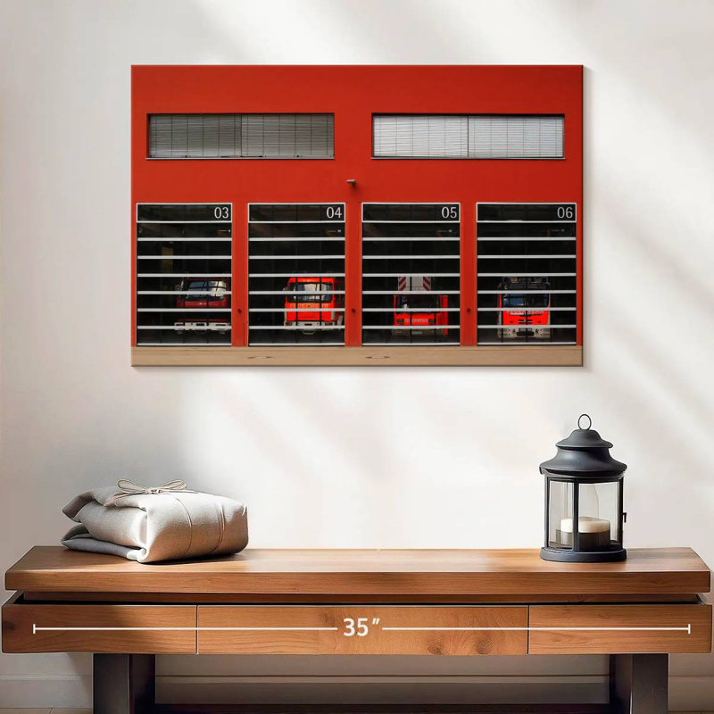 Fire Station In Esslingen, 16" H x 24" W