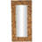 Corma Handmade Dimensional Square Mosaic Geometric Floor Mirror with Natural Wood Grain Pattern