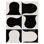 «Black and White Abstract Series 1» par Paule Marrot - reproduction imprimée