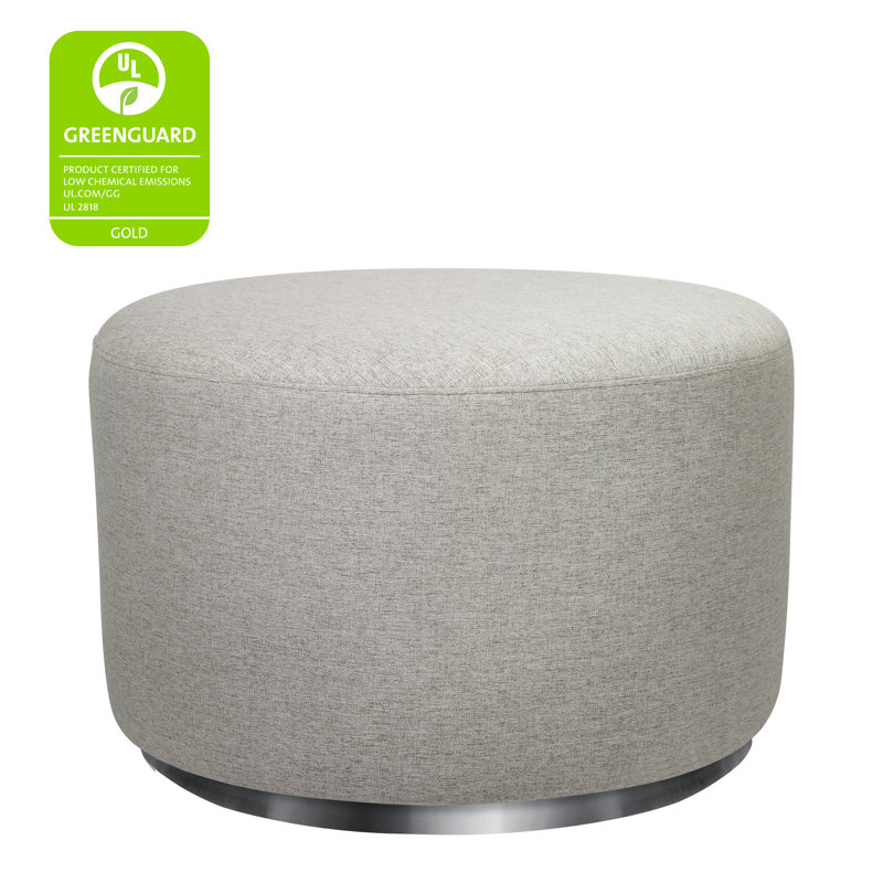 Tuba Gliding Ottoman In Eco-Performance Fabric | Water Repellent & Stain Resistant, Gray