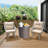 Outdoor Patio Furniture 1 Round Coffee Table, With Tempered Glass