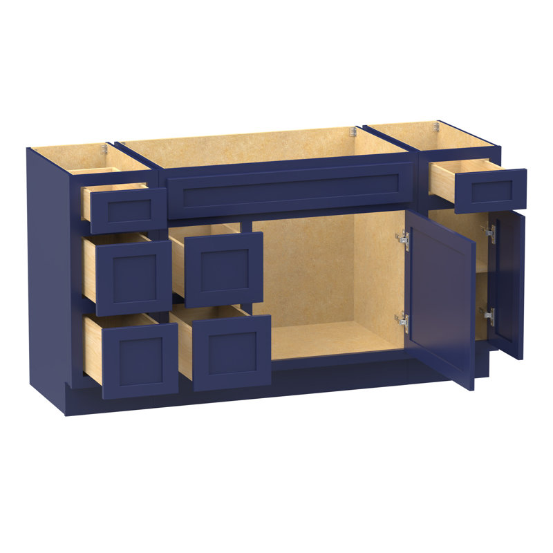Base de meuble-lavabo simple 60 po seulement, Bleu