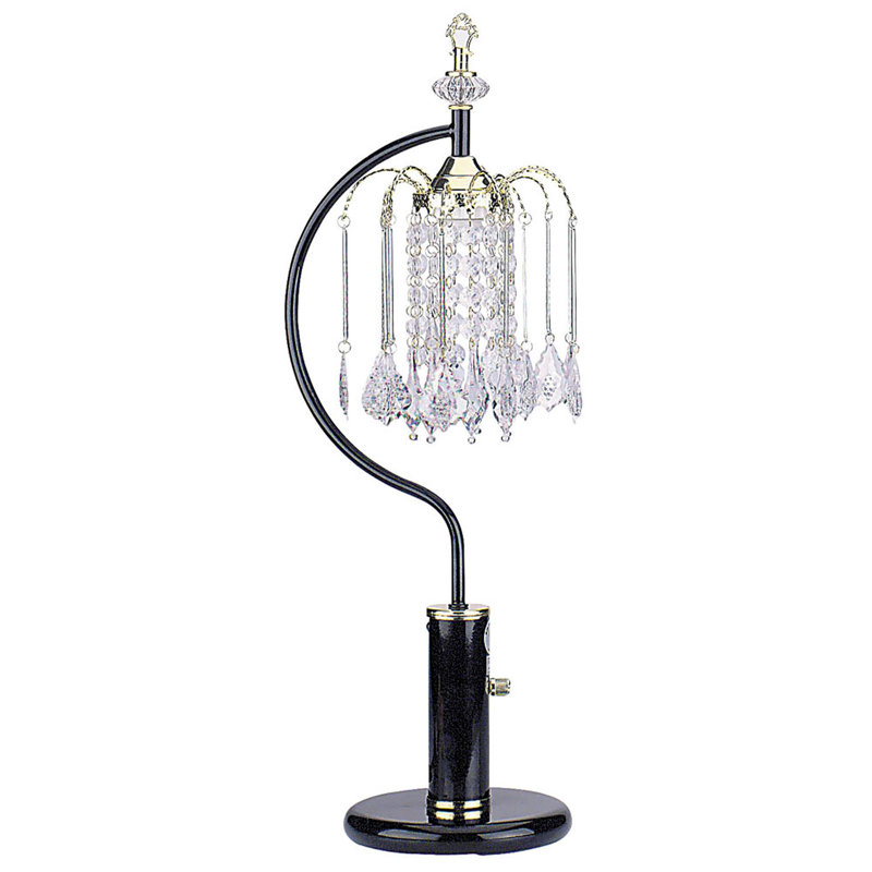 Lampe de table lustre 27 po, Noir et or