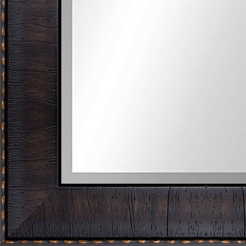 Marco Polo Rectangle Beveled Wall Mirror, Espresso, 46" x 36"