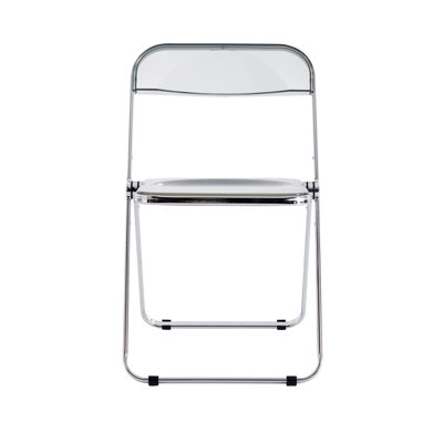 Chaise de salon pliante transparente en plastique transparent
