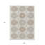 Tapis intérieur lavable floral ivoire et brun 9 pi x 12 pi