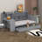 Twin Size Wooden Daybed With Storage Shelves And Desk, Sofa Bed Frame With 3 Storage Drawers, USB Ports For Living Room Bedroom-1054066093-1054066090