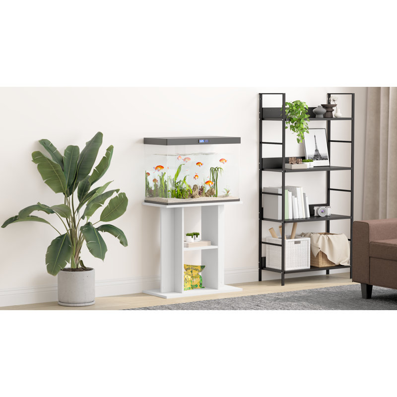 Cheryl Aquarium Stand, White, 60cm H x 60cm W x 30cm D