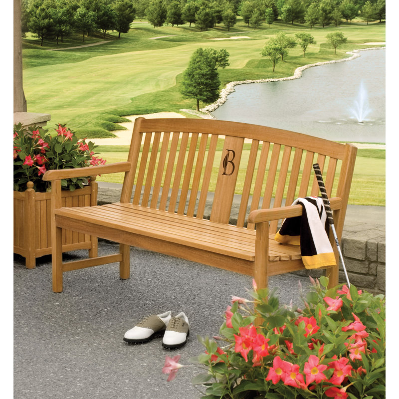 Signature Series Wood Garden Bench, Yes, Natural Teak