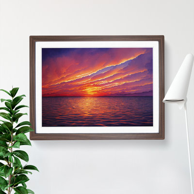 Admirable Sunset Seascape - Framed Print
