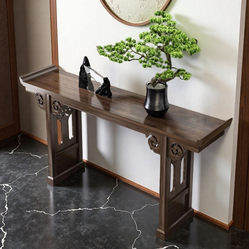 Nouvelle console en bois massif de style chinois, H 35,4 po x l 59,1 po x P 17,7 po