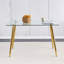 Modern Minimalist Rectangular Glass Dining Table for 4-6