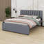Grand lit plateforme tapissier en molleton avec gigogne-866742406-866742401