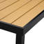 Table de salle à manger de jardin pour terrasse rectangulaire de 8 à 75 po x 35 po, structure en aluminium et terrasse de patio en bois synthétique toutes saisons avec surface imperméable