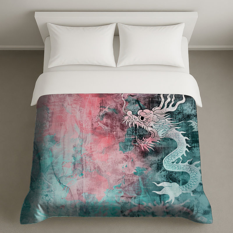 Housse de couette Dragon Bedding Mythical Boho, Grand lit