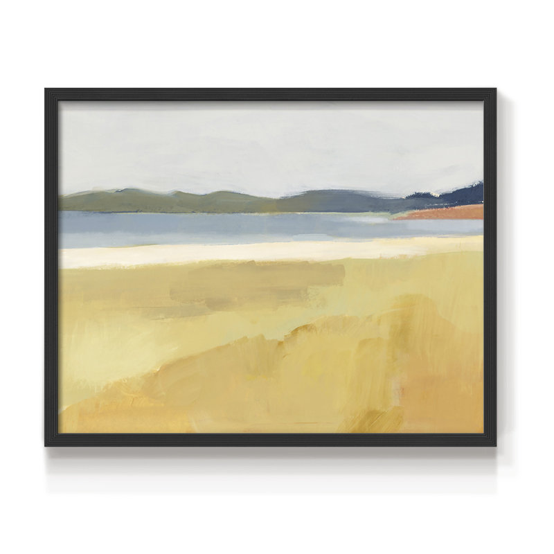 Ocre bord de mer II - impression encadrée - réaménageable, H 8 po x l 10 po, Noir, noir, noir, noir