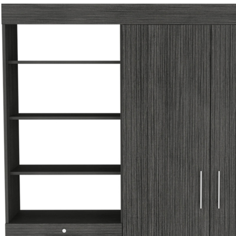 Commode combinée 59 po à trois tiroirs gris