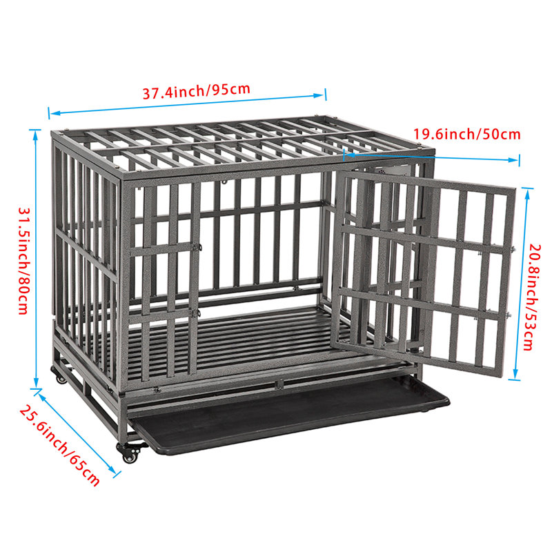 Caisse pour animaux, H 31,5 po x l 37,5 po x P 25,5 po