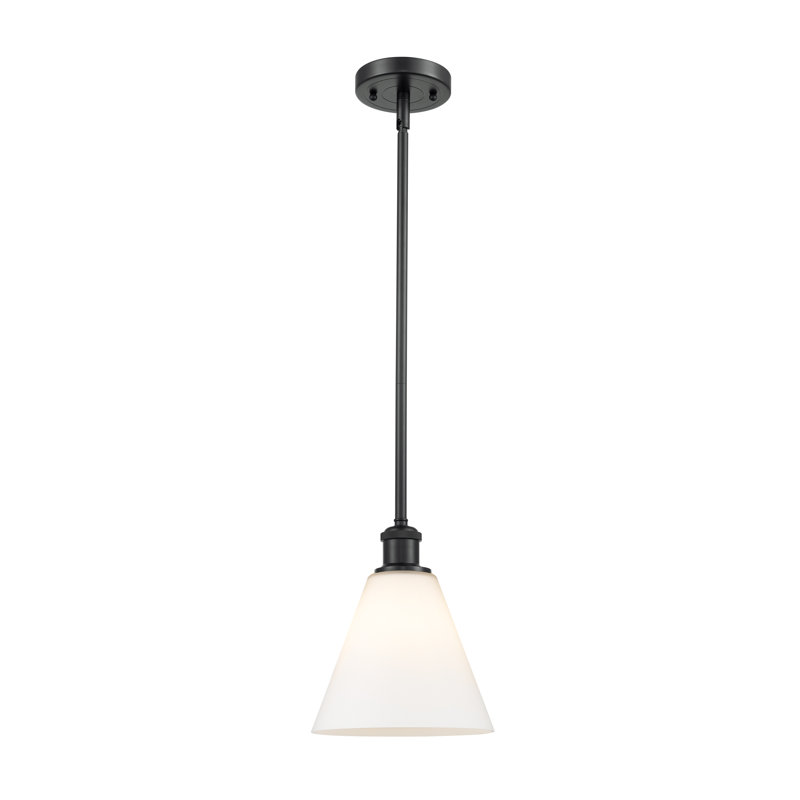 Luminaire suspendu sphérique à 1 lumière Allean, Transparent, Noir mat, H 12,75 po x l 12 po x P 12 po