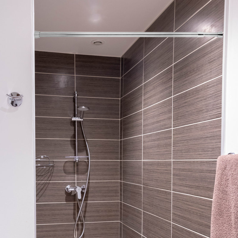 Adjustable Chrome Tension Shower Curtain Rod 28-47 Inches