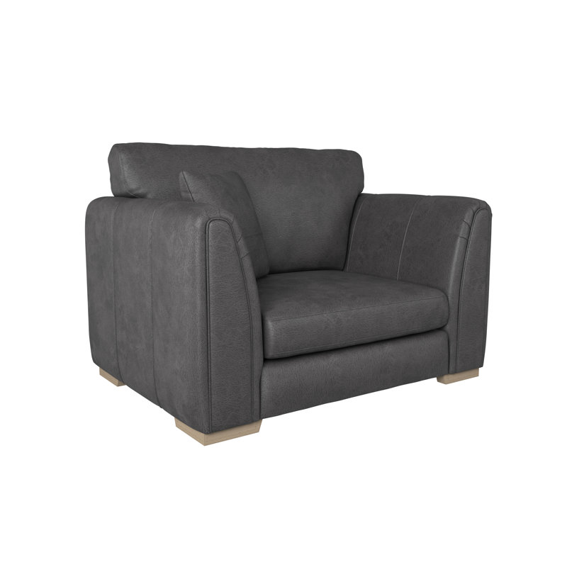 Bablu 134 Wide Tufted Armchair, Charcoal