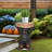 20.8" Outdoor/Indoor Concrete Black Bear Side Table - Bear Statue Plant Standholding A Tree Stump Tray For Garden, Patio, Backyard, Lawn, House, Office Decor