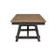 Mobilier de salle à manger 5 pièces, style maison de campagne transitionnel, bois massif, finition gris anthracite blé, table extensible avec chaises rembourrées, sièges 6 2 x 14 po, rallonge pour 2 personnes-2000437066