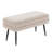 Fabric Upholstered Storage Bench, 2-Seat Contemporary Compact Indoor Bench with Black Metal Frame, Rich Brown Upholstery-129106422