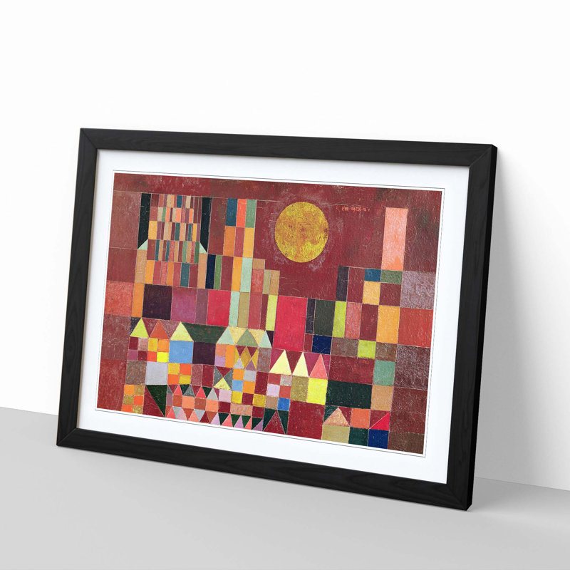 Slot Og Sol by - Framed Print, Black