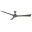 72" Woody 3 - Blade Outdoor Smart Propeller Ceiling Fan with Light Kit Included-100708471-100708472-48482666