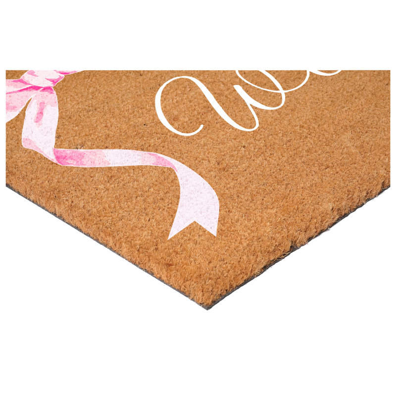 Bow Welcome Doormat, 24" W x 36" L