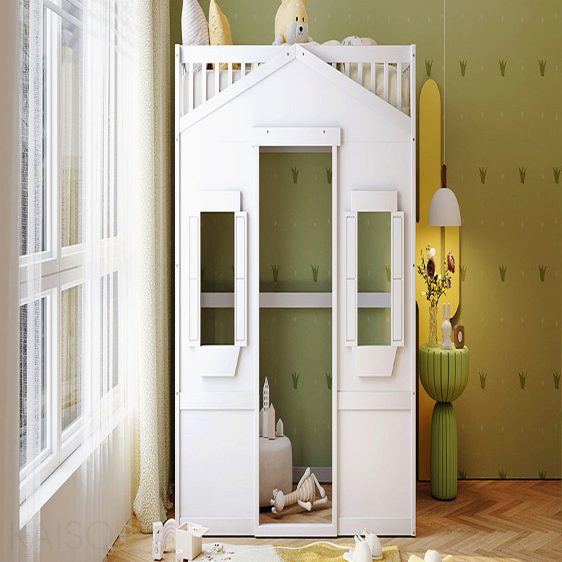 Lit mezzanine simple avec échelle - blanc, Twin, White