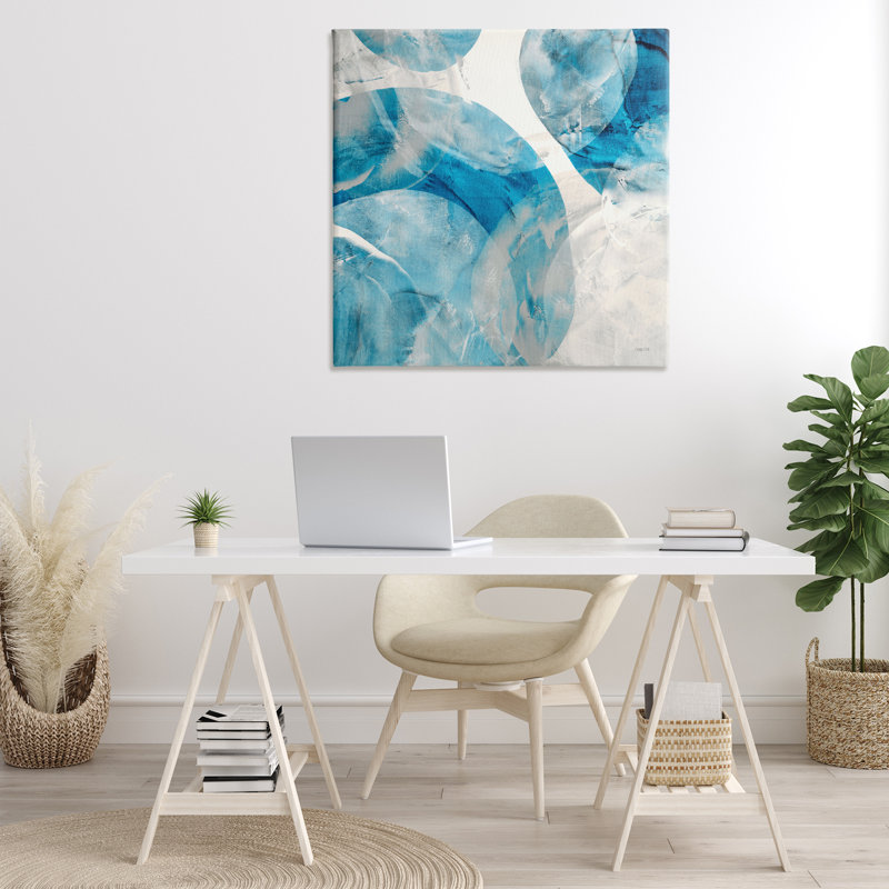 "Opaque Blue Spheres" par Jeff Iorillo, H 36 po x l 36 po