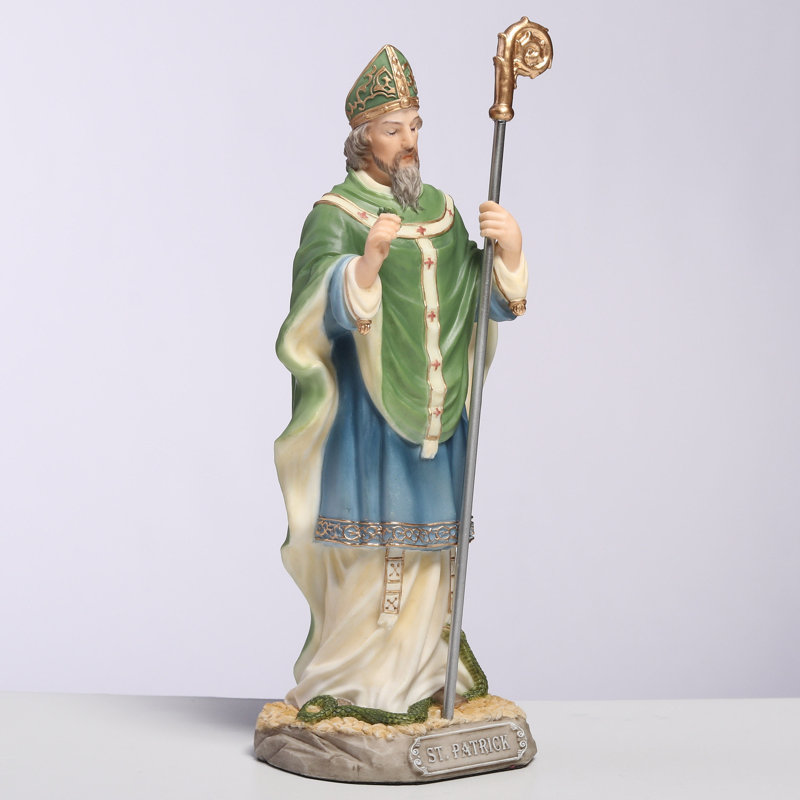 Figurine en polyrésine de 6,3 pouces de hauteur Saint Patrick