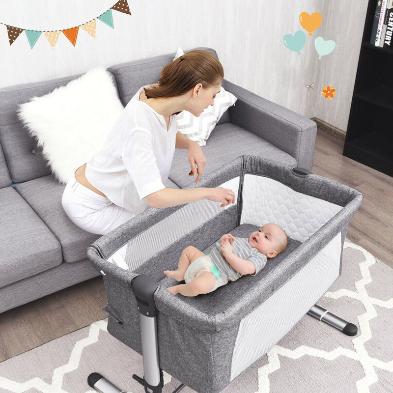 Lariviere Baby Bedside Crib with Mattress