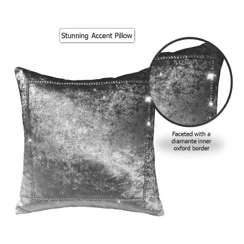 Plattsmouth Square Cushion Cover, Silver