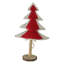 Décoration de table arbre de Noël 14 po rouge et brun