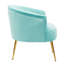 Fauteuil demi-tonneau en velours 24,46 po Javuneesha