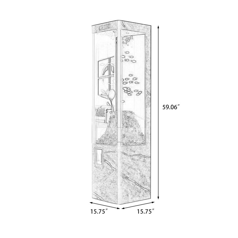 Aquarium en verre 25-30 gallons, Light Gray, 15.75