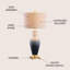 Lampe de table 32 po Merve-28474241