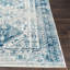 Blue Traditional Rug, Bordered Floral Easy to Clean Rug For Living Room, Dining Room, Bedroom-1105729599