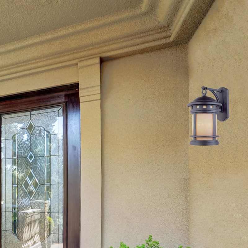 Lisette 1 - Bulb Outdoor Wall Lantern, Oil Rubbed Bronze, 20" H x 11" W x 9.75'' D, Seedy
