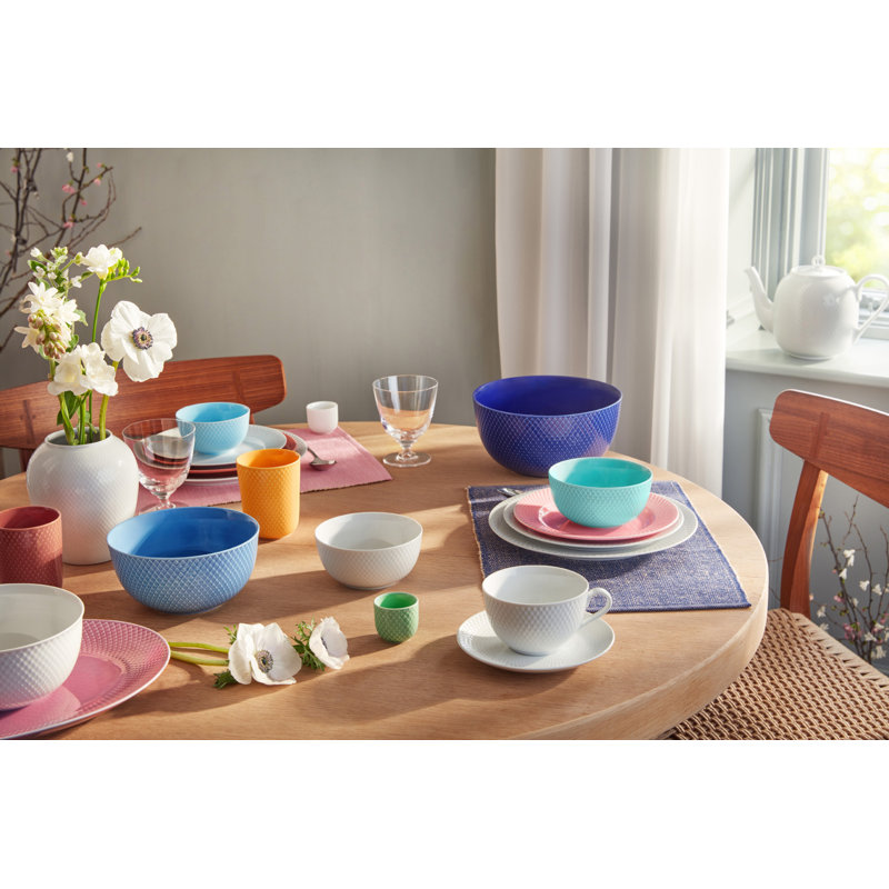 Rhombe Color Porcelain China Egg Cup, Green