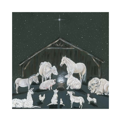 Animal Nativity Scene - Wrapped Canvas Print