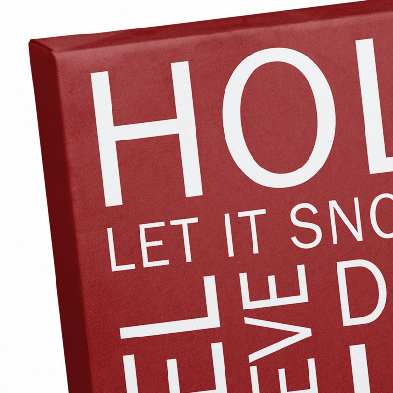 «Christmas Sayings», impression sur toile tendue, H 16 po x l 20 po x P 1,25 po, Rouge
