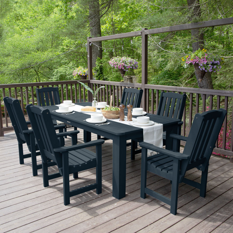 Ensemble repas pour 6 personnes Kile, Bleu fédéral, L 84 po x l 42 po x H 30 po